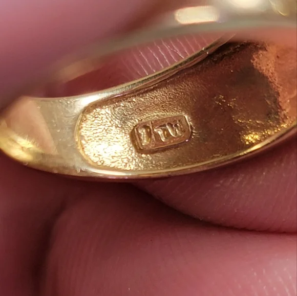 Stunning Vintage 14K & Diamond Cluster Ring - Picture 3 of 6